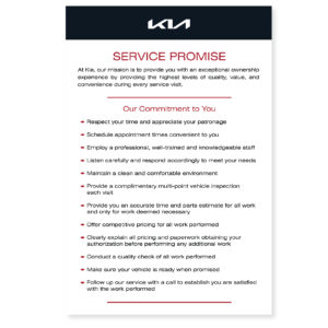 Service Promise Sign - NEW Logo
